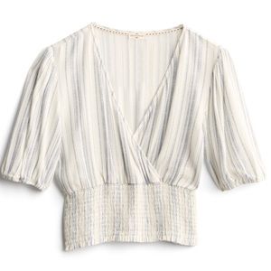 Surplice Smocked Bottom Top